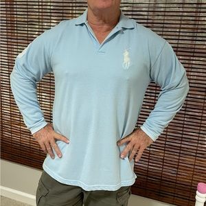 Polo by Ralph Lauren/ 4X /Blue/ collar/ Long sleeve